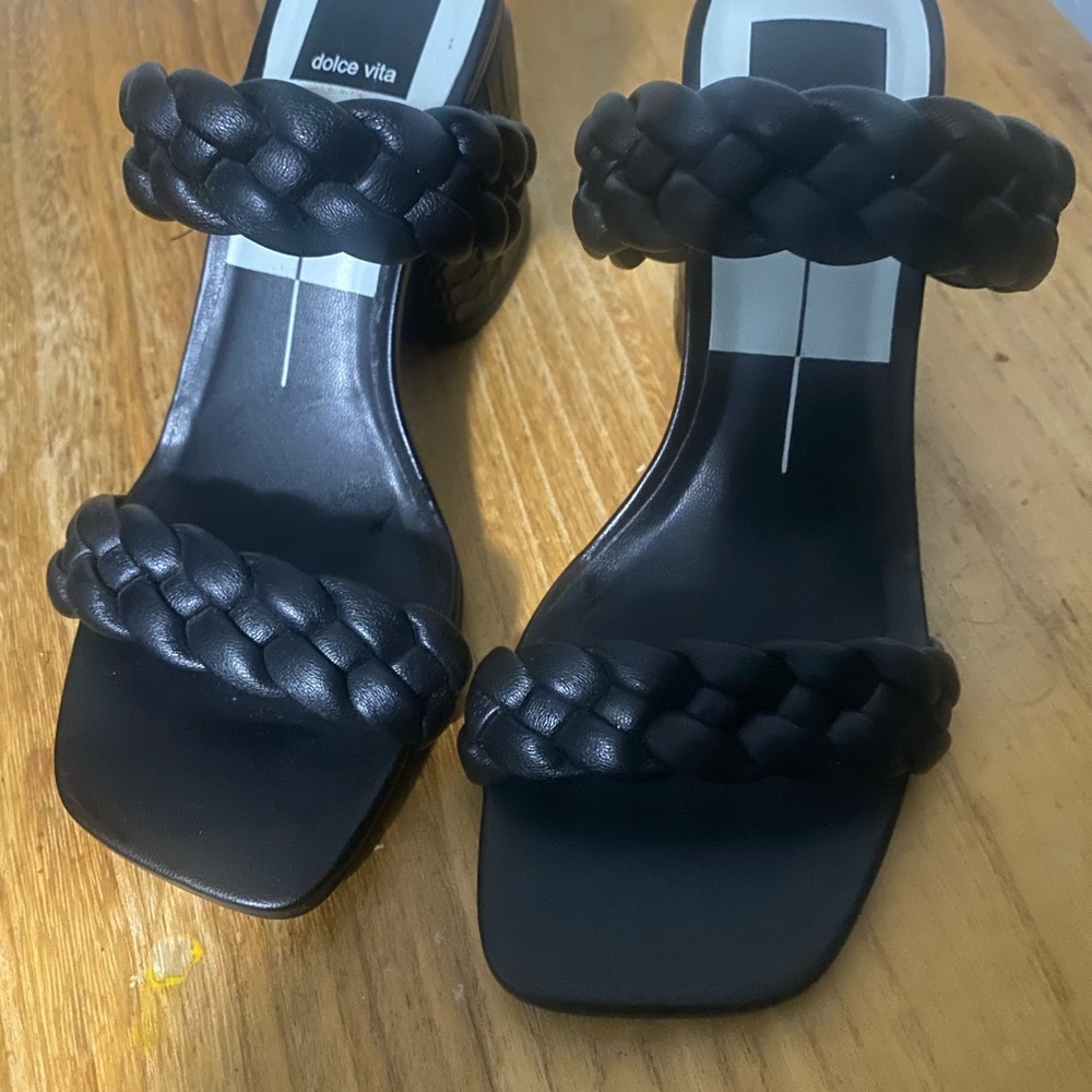 Dolce Vita Black Braided Heels